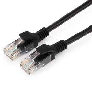 Патч-корд медный UTP Cablexpert PP10-7.5M/BK cat.5e, 7.5м, литой, многожильный, черный