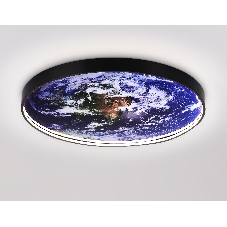 Настенно-потолочный светодиодный светильник Ambrella light FW11134 BK черный 31W LED 3000-6400K D500*38