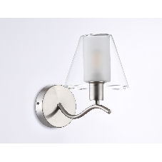Настенный светильник Ambrella light LH57085 SN/FR никель/белый матовый E14 max 40W 230*140*200