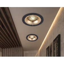 Светильник встраиваемый Ambrella light TN102725 BK/GD черный/золото GU5.3 92*92*23
