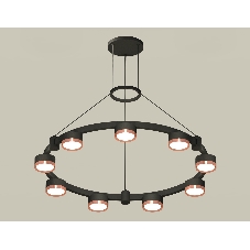 Светильник Ambrella light XR92051803/9 SBK/PPG черный песок/золото розовое полированное GX53 (A9205, C9242, N8126)