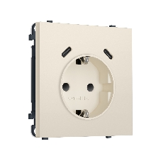 Комплект механизма электрической розетки SIGMA Бежевый матовый 2USB С+C 20W (быст. зар.) с/з с/ш 16A-250V QUANT PRO (SP3305, PR165)
