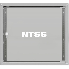 Шкаф коммутационный NTSS Lime (NTSS-WL12U5560GS) настенный 12U 550x600 мм пер. дв. стекл несъемн. бок. пан. 30 кг серый 110 град. IP20 сталь