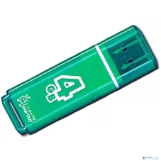 Флешка USB Smartbuy Glossy series Green (SB4 GbGS-G), 4Gb, USB 2.0, R/W 25/15, зеленый
