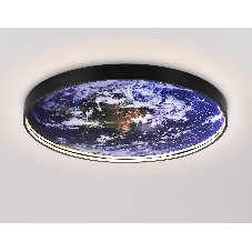 Настенно-потолочный светодиодный светильник Ambrella light FW11134 BK черный 31W LED 3000-6400K D500*38