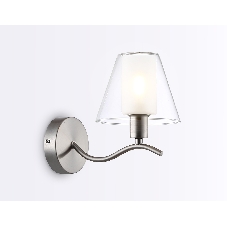 Настенный светильник Ambrella light LH57085 SN/FR никель/белый матовый E14 max 40W 230*140*200