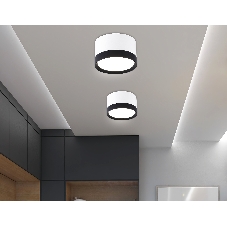Светильник Ambrella light TN52353 WH/BK белый/черный GX53 max 12W D82*50