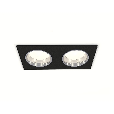 Комплект встраиваемого светильника Ambrella light XC6526003 SBK/PSL черный песок/серебро полированное MR16 GU5.3 (C6526, N6112)