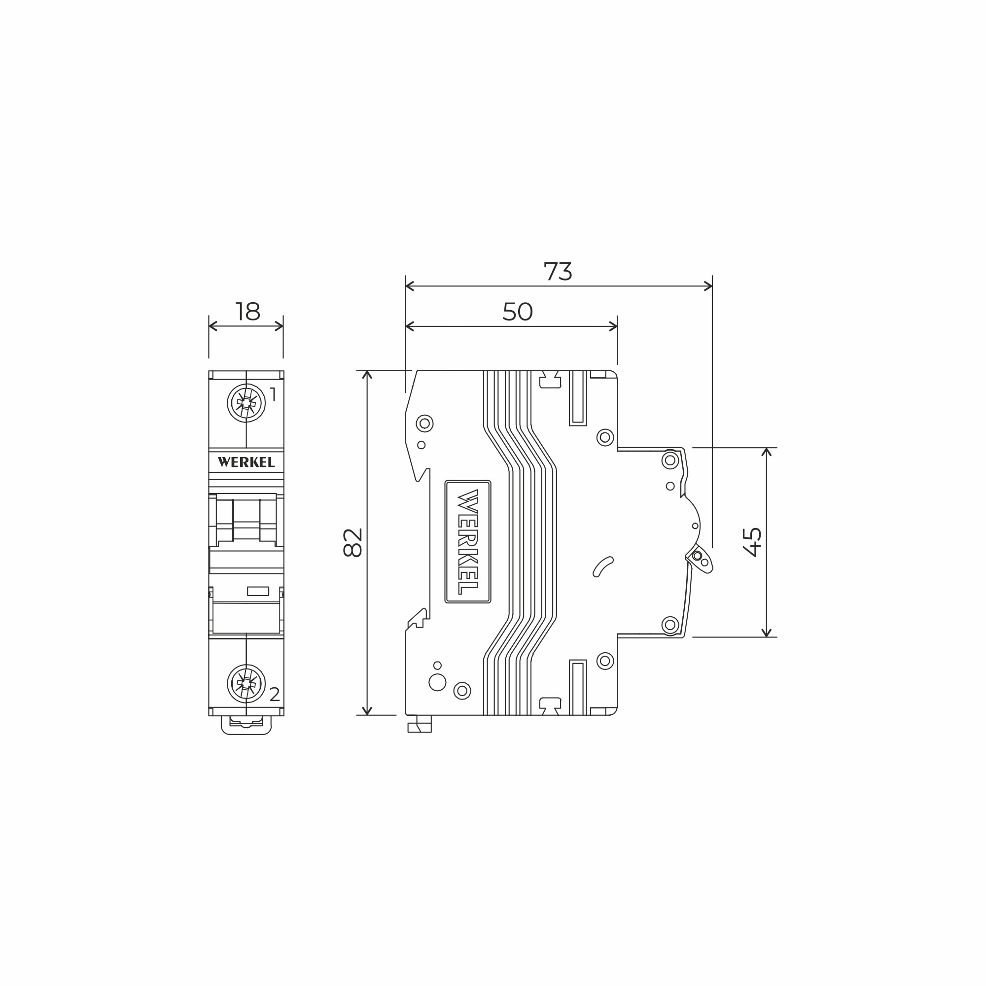 Автоматический выключатель Werkel 1P 32 A C 6 кА W901P326