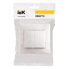 Выключатель IEK EVK20-K01-10-DM ВС10-2-0-КБ 2кл 10А КВАРТА (белый)