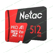 Флеш карта NeTac P500 Extreme Pro MicroSDXC 512Gb V30/A1/C10 up to 100Mb/s