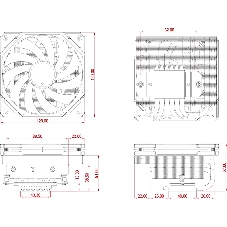 Устройство охлаждения(кулер) ID-Cooling IS-67-XT черный 120мм алюминий+медь 2200rpm 35db 4-pin 150W 67мм