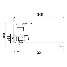 SL86-006E Смеситель для ванны, ø35