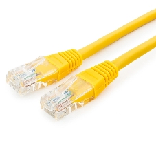 Патч-корд UTP Cablexpert cat.5e, 0.25м, литой, многожильный, желтый