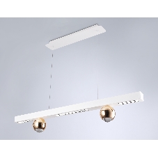 Светильник подвесной светодиодный FL5955 WH/GD белый/золото 4200K 18W 1000*70*1200 (Без ПДУ)