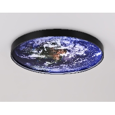 Настенно-потолочный светодиодный светильник Ambrella light FW11134 BK черный 31W LED 3000-6400K D500*38