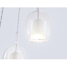 Подвесной светильник Ambrella light LH11151/3 BK/WH/CL черный/белый/прозрачный E27*3 max 60W D425*1500