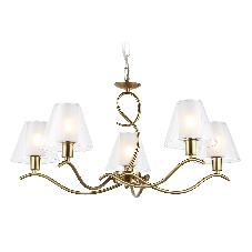Люстра Ambrella light LH57091/5 BS/FR латунь/белый матовый E14/5 max 40W D690*790
