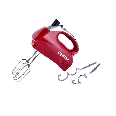 Миксер ручной Centek CT-1118 хром/вишня 350 Вт, 5 скоростей+турбо, взбивание/замешивание