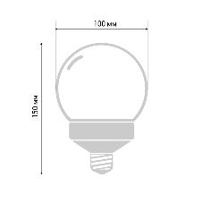 Лампа шар Neon-night e27 12 LED Ø100мм синяя
