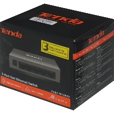 Коммутатор Tenda TEF1005D, 5×100 Мбит/с, неуправляемый