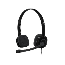 Гарнитура Logitech H151 чёрный, проводная, 3.5 мм