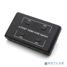 Переключатель KVM на 4 устройства ORIENT HS41, HDMI порты HDM + 2xUSB (клавиатура+мышь), поддержка 4K@30Hz, кнопка переключения на проводе 1.2 м, не требуется внешнее питание (31067)