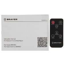 Тепловентилятор электрический BRAYER BR4862 чёрный, керамический, 2000 Вт, 20 м²
