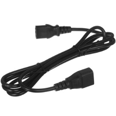 Шнур PowerCube ПВС-АП 3x0,75 C13С14-250-10-1,8, черный, 1,8 м, C13-C14, 3x0.75, 10А, с заземлением,