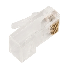Коннектор LANMASTER RJ45 тип EZ, 8P8C, UTP, Cat.5e, универсальный, со вставкой, покрытие 50 микрон,100 шт.