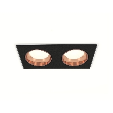 Комплект встраиваемого светильника Ambrella light XC6526005 SBK/PPG черный песок/золото розовое полированное MR16 GU5.3 (C6526, N6114)