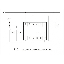 Реле времени PCS-516 (многофункц. (вход: START/RESET) 230В 8А 1перекл. IP20 монтаж на DIN-рейке)(аналог РВО-1М) F&F EA02.001.013