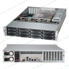 Корпус Supermicro CSE-826BAC4-R920LPB, 2U, 8 x SAS3 & 4 x hybrid NVMe 3.5 bays