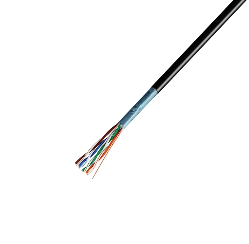 Кабель витая пара Rexant F/UTP, cat.5e, ZH нг(А)-HF, 4PR, 24AWG, внешний, черный, 305 м