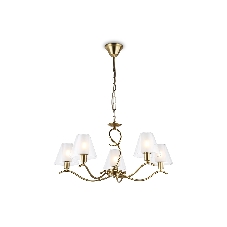 Люстра Ambrella light LH57091/5 BS/FR латунь/белый матовый E14/5 max 40W D690*790
