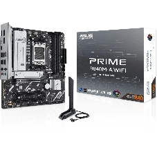 Материнская плата ASUS PRIME B840M-A WIFI, AM5, AMD B840, 4xDDR5, 4xSATA, 3xM.2, 1xPCIe 4.0 x16, 2xPCIe 3.0 x1, DisplayPort, HDMI, 1x2.5Gb LAN, USB Type-C, 3x3.5 мм, 7.1, microATX