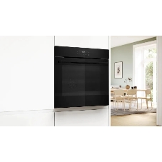 Электрический духовой шкаф Bosch HJG852YB0T Serie 6, 60 см, 66 л, черный,сенсорное управление, 8 режимов+AutoPilot 30(30 автоматических программ), LCD-дисплей, галогенное освещение, самоочистка EcoClean,Soft Open and Soft Close door,телескопические направляющие на 2 уровнях