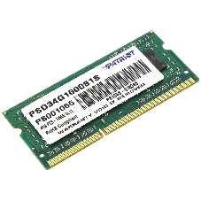 Оперативная память Patriot, DDR3, 4GB (1x4 GB), 1600 MHz, CL11, SO-DIMM