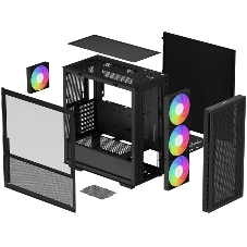 Компьютерный корпус DeepCool CH560 черный (R-CH560-BKAPE4-G-1) (ATX, без БП, 2хUSB, с окном)
