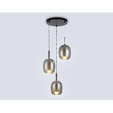 Подвесной светильник Ambrella light LH11153/3 BK/WH/SM черный/белый/дымчатый E27*3 max 60W D425*1500