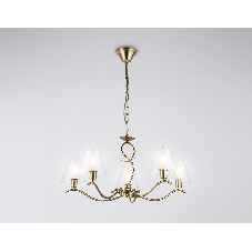 Люстра Ambrella light LH57091/5 BS/FR латунь/белый матовый E14/5 max 40W D690*790