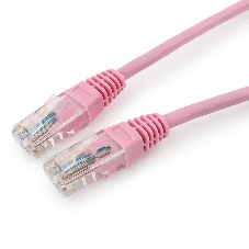 Патч-корд UTP Cablexpert cat.5e, 0.5м, литой, многожильный, розовый