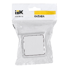 Выключатель IEK EVO10-K01-10-DC ВС20-1-0-ОБ 1кл 10А откр.уст. ОКТАВА (белый)
