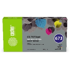 Чернила Cactus CS-T673set 673 черный/голубой/пурпурный/желтый/светло-голубой/светло-пурпурный набор 6x70мл для Epson Inkjet Photo L800/L801/L810/L850