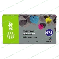 Чернила Cactus CS-T673set 673 черный/голубой/пурпурный/желтый/светло-голубой/светло-пурпурный набор 6x70мл для Epson Inkjet Photo L800/L801/L810/L850