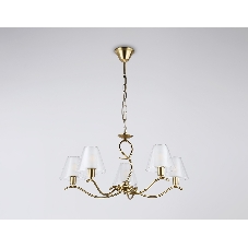 Люстра Ambrella light LH57091/5 BS/FR латунь/белый матовый E14/5 max 40W D690*790