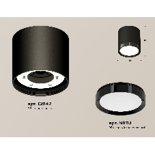 Светильник Ambrella Light XS8142002 SBK/PBK черный песок/черный полированный GX53 (C8142, N8113)