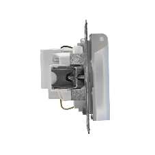 Механизм розетки 1-м СП AtlasDesign AQUA с заземл. защ. шторки с защ. крышкой 16А IP44 белый, SchE ATN440146