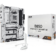 Материнская плата ASUS B850 MAX GAMING WIFI W, AM5, AMD B850, 4xDDR5, 4xSATA, 3xM.2, 1xPCIe 5.0 x16, 1xPCIe 4.0 x4, 2xPCIe 3.0 x1, DisplayPort, HDMI, 1x2.5Gb LAN, USB Type-C, 3x3.5 мм, 7.1, ATX