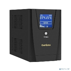 Источник бесперебойного питания ExeGate SpecialPro Smart LLB-1200.LCD.AVR.2SH.3C13.USB 1200VA/750W, LCD, AVR, 2*Schuko+3*C13, USB, съемн.кабель, металлический корпус, черный